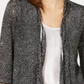 Alfani Women's Linen Blend Open Front Cardigan Sweater Black Size Large