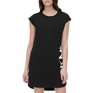 DKNY Women's Logo Mini Dress Black Size Medium