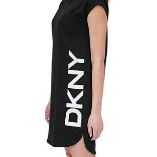 DKNY Women's Logo Mini Dress Black Size Medium