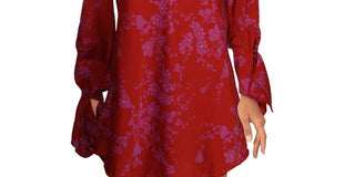 Free People Women's Satin Short Mini Dress Red Size X-Small