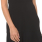 Michael Kors Women's Flounce Seam a Line Dress Black Size Petite Medium
