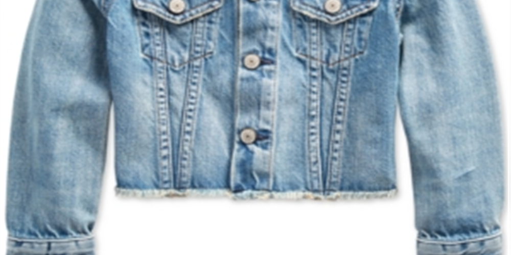 Ralph Lauren Little Girl's Ridge Wash Denim Polo Jacket Blue Size 3