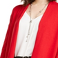 Alfani Women's Snap Sleeve Open Cardigan Red Size XXL