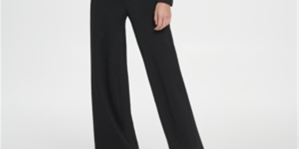 DKNY Women's V Neck D Buckle Jumpsuit Black Size 12