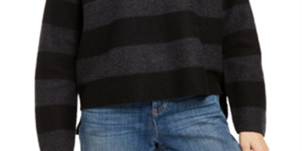 Eileen Fisher Womens Merino Wool High-Low Crewneck Sweater Gray Size XL