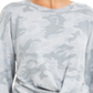 Hippie Rose Junior's Cozy Twist Front Top Gray Size XS