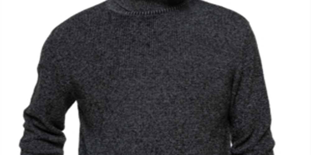 Kenneth Cole Men's Thermal Turtleneck Sweater Black Size M
