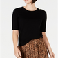 Charter Club Women's Button Shoulder Sweater Black Size XS