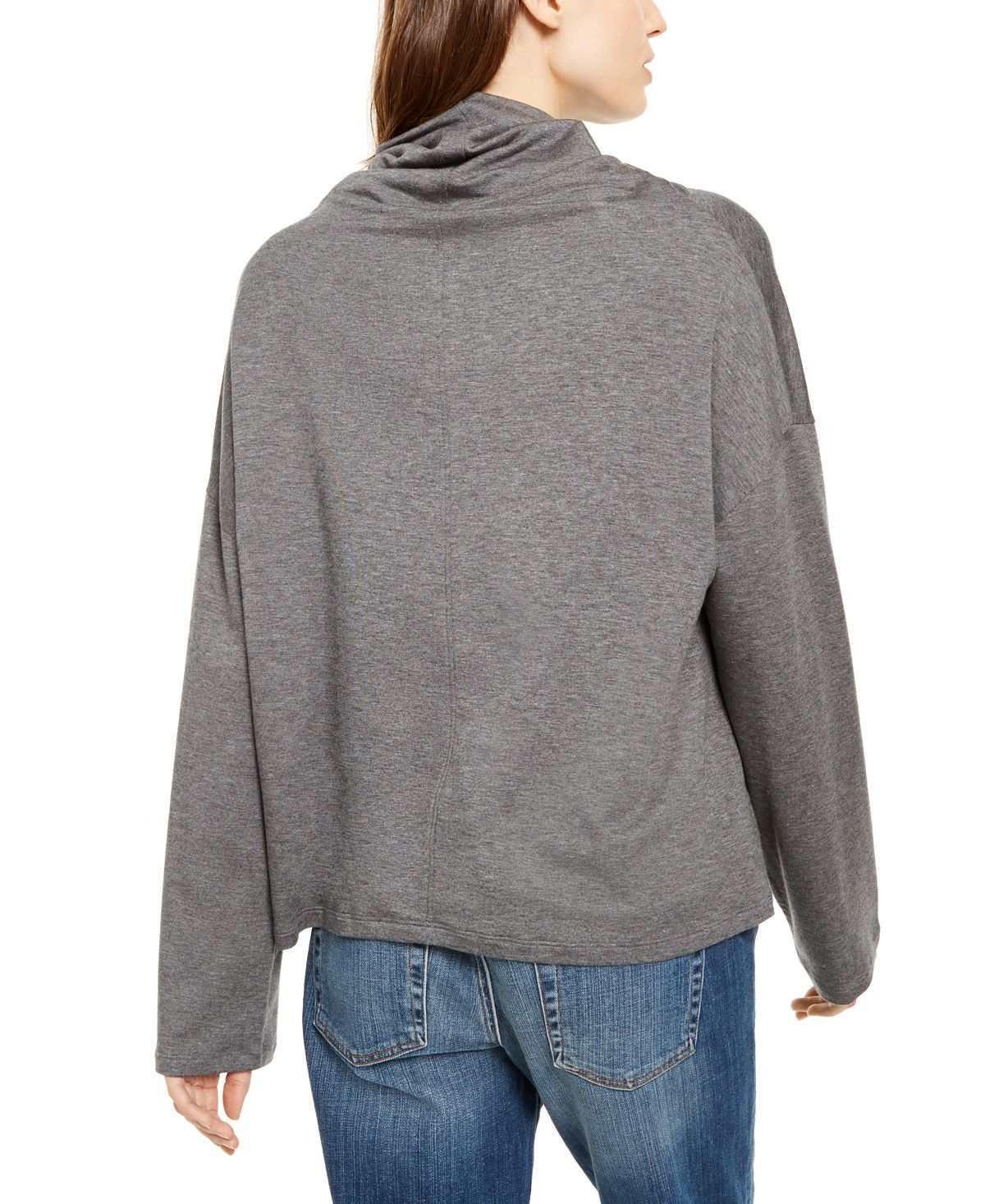 Eileen Fisher Women's Cowlneck Long Sleeve Top Gray Size Large