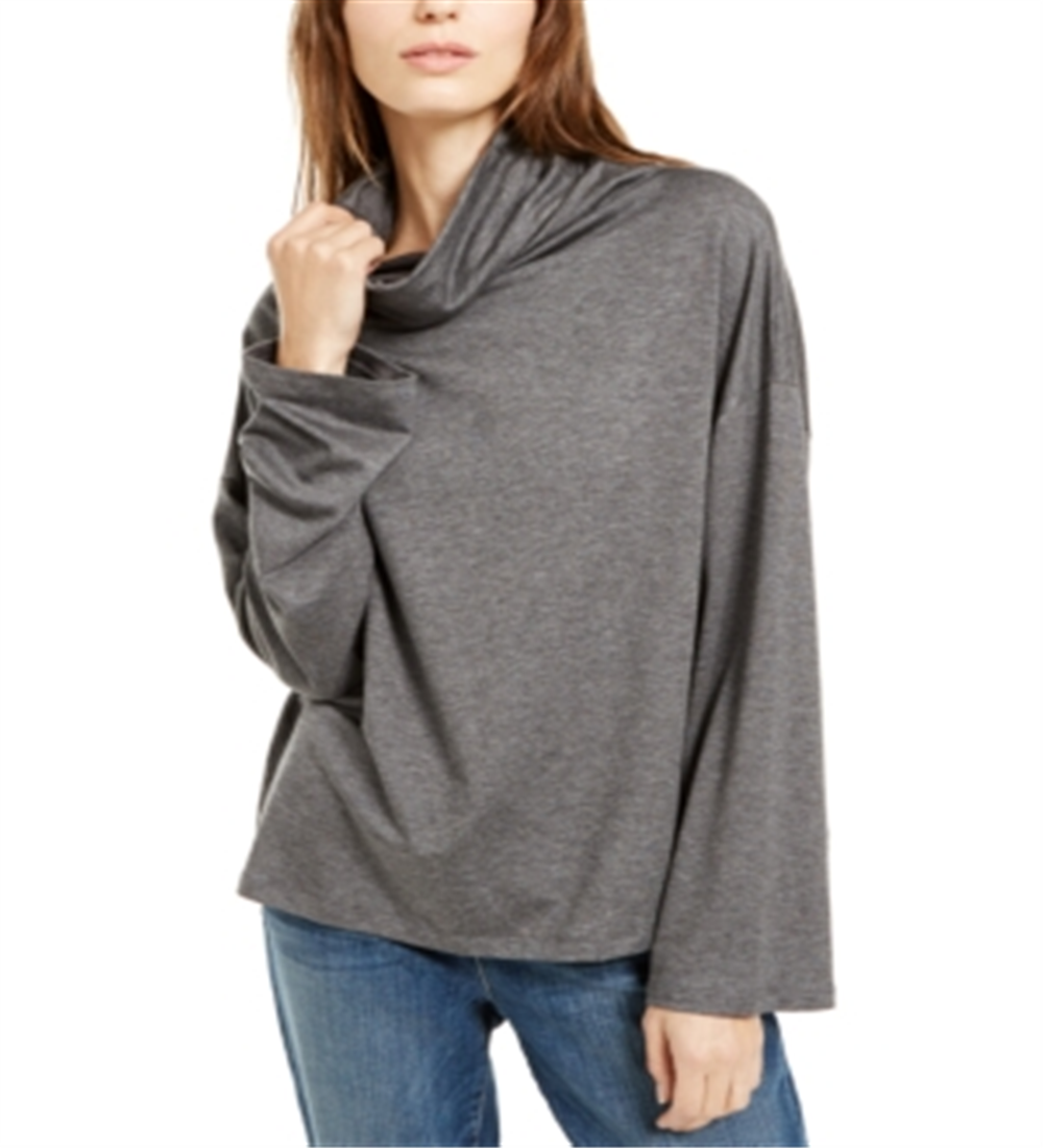 Eileen Fisher Women's Cowlneck Long Sleeve Top Gray Size Large