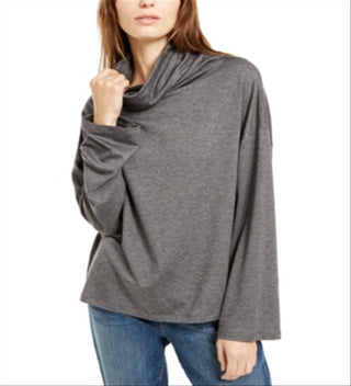 Eileen Fisher Women's Cowlneck Long Sleeve Top Gray Size Large