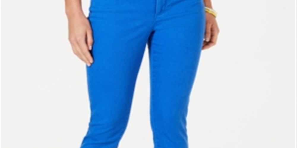 Charter Club Women's Bristol Skinny Ankle Jeans Blue Size 18