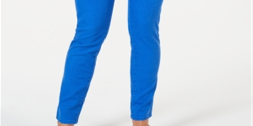 Charter Club Women's Bristol Skinny Ankle Jeans Blue Size 18