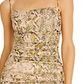 Guess Women's Jocelyn Snake Print Mini Bodycon Dress Brown Size Small