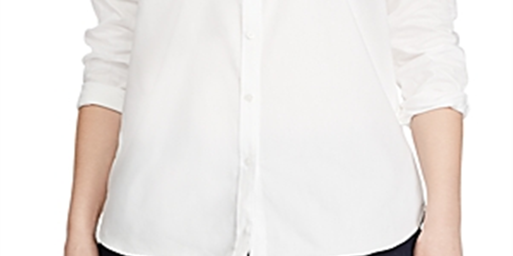 Ralph Lauren Women's Aaron Non Iron Casual Button Down Top White Size 3X