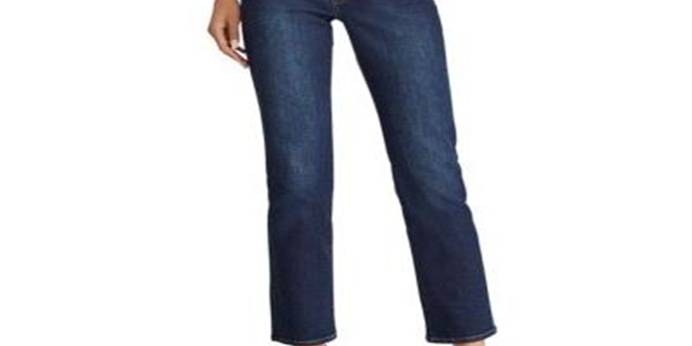 Ralph Lauren Women's Super Stretch Modern Curvy Straight Jeans Blue Size 12