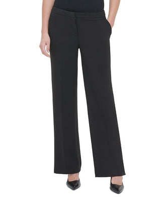 Calvin Klein Women's Flare Slit Wide Leg Pants Black Size 6