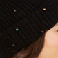 INC International Concepts Women's Allover Gemstone Beanie Black One Size
