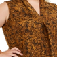Bar III Women's Trendy Plus Snake Print V Neck Top Brown Size 2XL