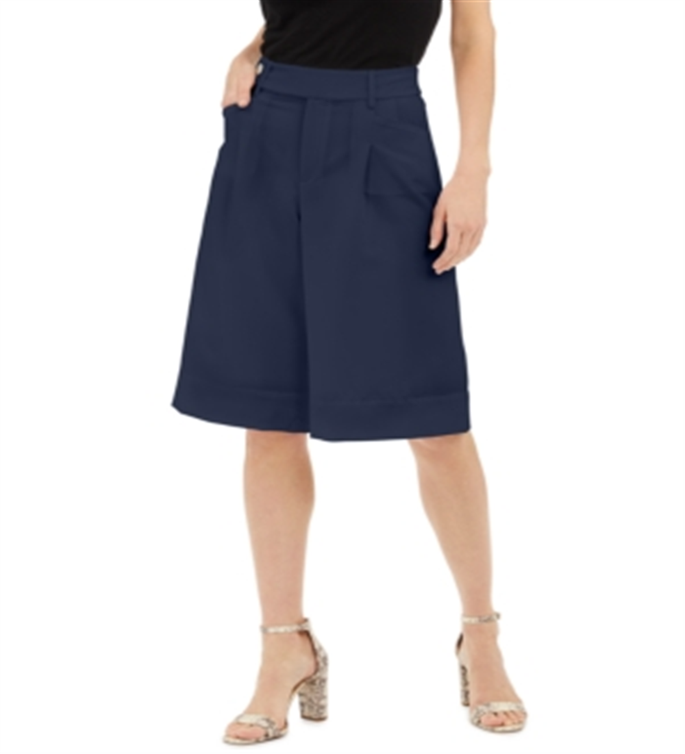 INC International Concepts Women's Pocketed Shorts Blue Size 12