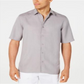 Alfani Men's Lagoon Stretch Linen Blend Shirt Gray Size Large