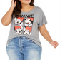 Modern Lux Women's Trendy Plus Minnie T-Shirt Gray Size 3X
