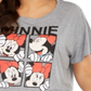 Modern Lux Women's Trendy Plus Minnie T-Shirt Gray Size 3X