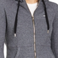 Tommy Hilfiger Women's Sport Waffle Knit Zippered Hoodie Gray Size XL