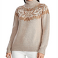 Ralph Lauren Women's Fair Isle Turtleneck Sweater Brown Size X-Small
