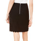 Maison Jules Women's Scallop Hem Skirt Black Size 14