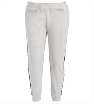 Ideology Little Girls Side-Taped Velour Sweatpants Shark Fin Gray Size 6