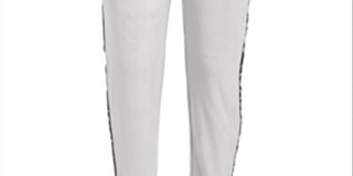 Ideology Little Girls Side-Taped Velour Sweatpants Shark Fin Gray Size 6