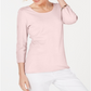 Karen Scott Women's Cotton Scoop-Neck Top  Pink Size XL