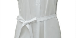 Alfani Women's Tie Waist Collared T-Shirt White Size M