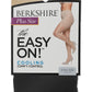 Berkshire Women's Plus Shine Tights Easy on! Control Top Black Size Petite