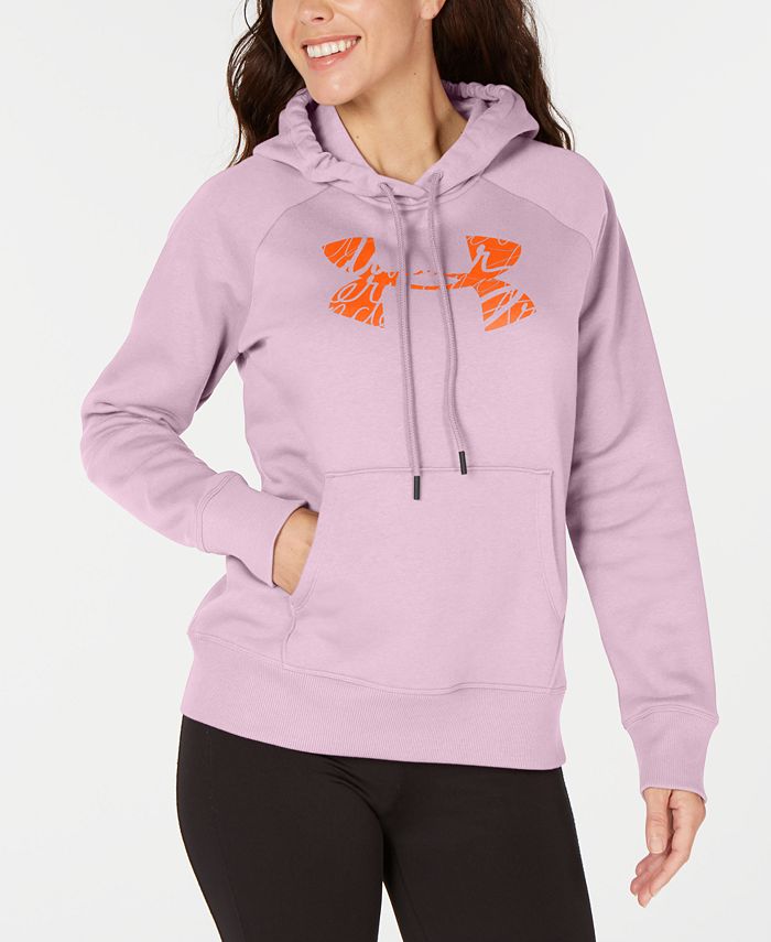 Under Armour Women's Rival Logo Fleece Hoodie Gray Size Medium