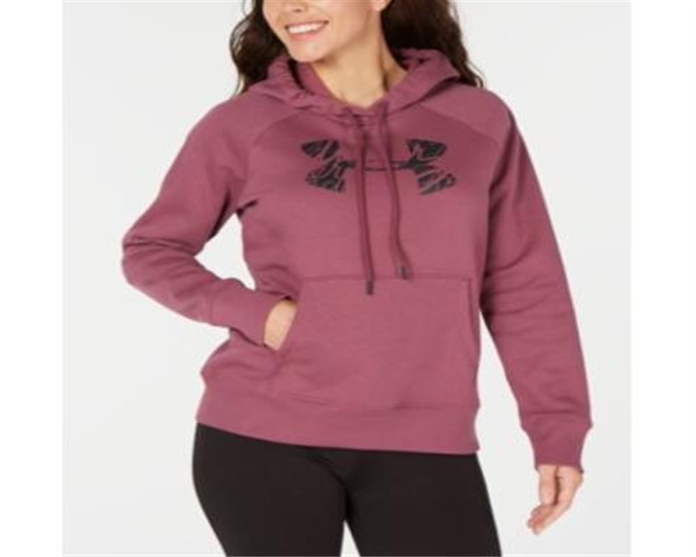 Under Armour Women's Rival Logo Fleece Hoodie Gray Size Medium