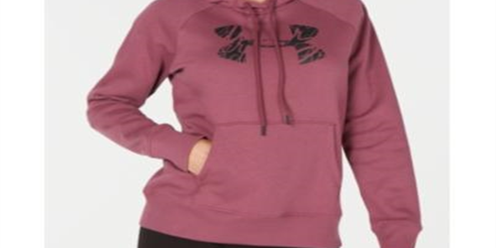 Under Armour Women's Rival Logo Fleece Hoodie Gray Size Medium