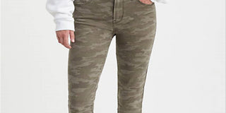 Levi's Women's 720 High Rise Super Skinny Crop Camo Jeans Green Size 26