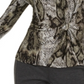INC International Concepts Women's Animal Print Twist Front Top -Green Size XX-Large