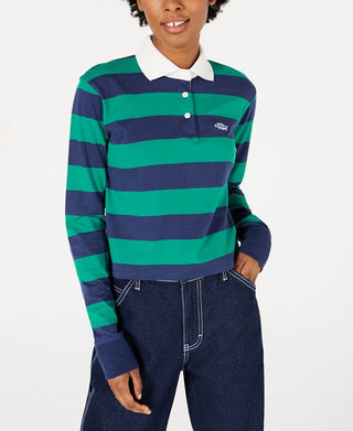 Dickies Women's Cotton Rugby Shirt Green Size Large