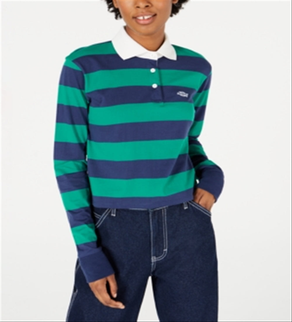 Dickies Women's Cotton Rugby Shirt Green Size Large