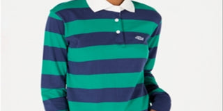 Dickies Women's Cotton Rugby Shirt Green Size Large