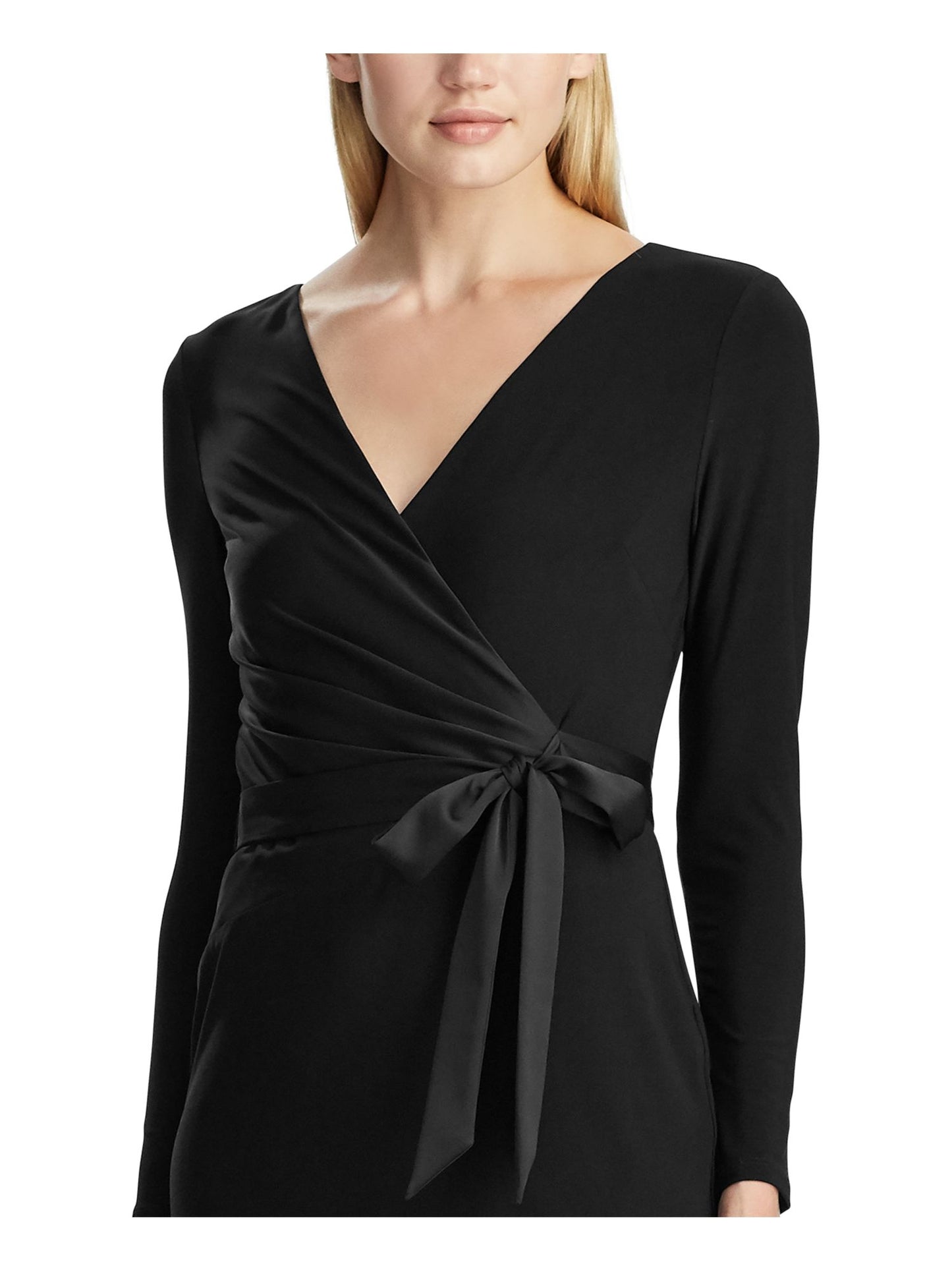 Ralph Lauren Women's Bow Detail Dress Black Size 8