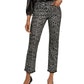 Michael Kors Women's Foil Animal Print Cropped Jeans Black Size -0