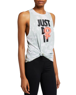 NIKE Women's Logo Graphic Tank Active Wear Top Green Size M