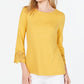 Charter Club Women's Cotton Lace Trim Top White Size Petite