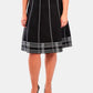 NY Collection Women's Plus MIDI Skirt Plaid Flared Gray Size 1X