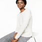 Charter Club Women's Cashmere Shirttail Sweater White Size S