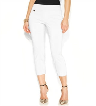 Alfani Women's Essential Capri Pull on with Tummy Control Pants White Size 2
